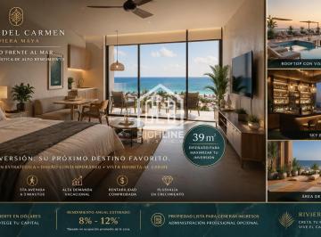 Departamento · 39m² · 1 Recámara · 1 Estacionamiento · Departamento en Playa del Carmen | Ocean View Studio Roi High Demand Area| a 5 Min de La Playa.