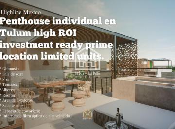 Departamento · 101m² · 1 Recámara · 1 Estacionamiento · Penthouse Individual en Tulum High Roi Investment Ready Prime Location Limited Units Act Now Today