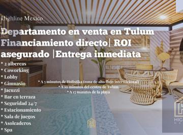 Departamento · 94m² · 1 Recámara · 1 Estacionamiento · Departamento en Venta en Tulum Roi Asegurado Alta Demanda |financiamiento Directo| Entrega Inmediata