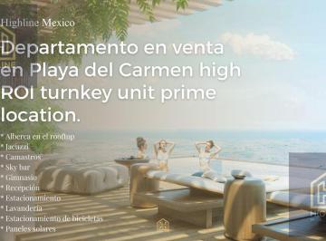 Departamento · 49m² · 2 Recámaras · 1 Estacionamiento · Departamento en Venta en Playa del Carmen High Roi Turnkey Unit Prime Location Act Now Today! Fast