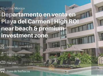Departamento · 113m² · 1 Recámara · 1 Estacionamiento · Departamento en Venta en Playa del Carmen | High Roi Near Beach