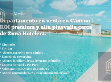 Departamento · 207m² · 3 Recámaras · 2 Estacionamientos · Departamento en Venta en Cancun |roi Premium y Alta Plusvalía. Entrega Inmediata Cerca de Zona H.