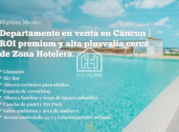 Departamento · 207m² · 3 Recámaras · 2 Estacionamientos · Departamento en Venta en Cancun |roi Premium y Alta Plusvalía. Entrega Inmediata Cerca de Zona H.
