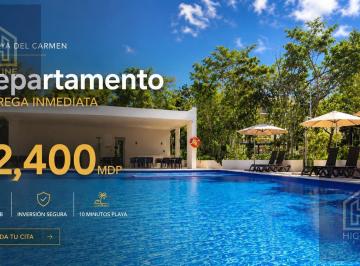 Departamento · 87m² · 2 Recámaras · 1 Estacionamiento · Departamento 2 Habitaciones | Playa del Carmen | $2.4 m | Entrega Inmediata