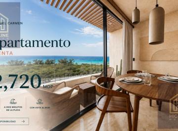 Departamento · 36m² · 1 Recámara · 1 Estacionamiento · Estudio Preventa en Playa del Carmen con 1 Habitación con Vista Al Mar y Cerca del Mar