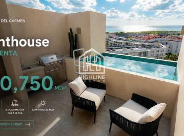 Departamento · 144m² · 3 Recámaras · 1 Estacionamiento · Estudio en Playa del Carmen Sobre 5ta Av | Amueblado |