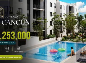 Departamento · 80m² · 3 Recámaras · 1 Estacionamiento · Departamento en Venta Cancun 3 Habitaciones con Alberca a Minutos del Mar
