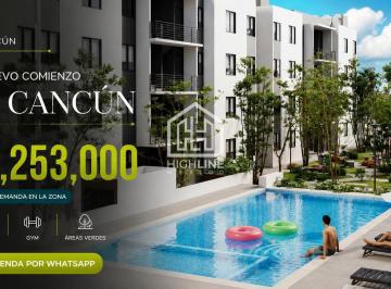 Departamento · 80m² · 3 Recámaras · 1 Estacionamiento · Departamento en Venta Cancun 3 Habitaciones con Alberca a Minutos del Mar