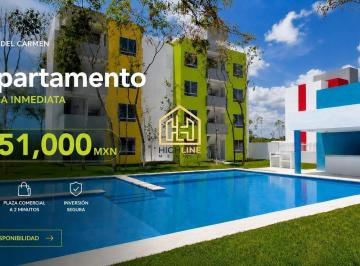 Departamento · 47m² · 2 Recámaras · 1 Estacionamiento · Departamento en Venta | Playa del Carmen | 2 Habitaciones | Zona Comercial E Ideal Renta