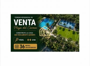 Terreno / Lote · 434m² · Terreno Residencial en Venta Playa del Carmen con Pádel y Gimnasio