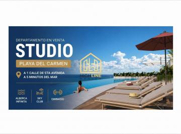 Departamento · 31m² · 1 Recámara · 1 Estacionamiento · Departamento en Venta Playa del Carmen Studio Cerca de 5ta Av a Cerca del Mar