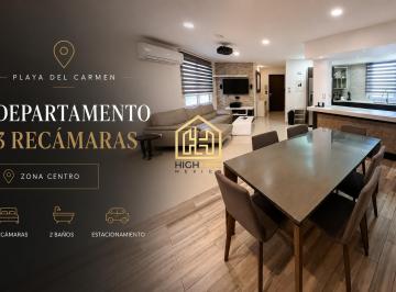 Departamento · 113m² · 3 Recámaras · 1 Estacionamiento · Departamento 3 Recamaras, 113 m². Centro de Playa del Carmen