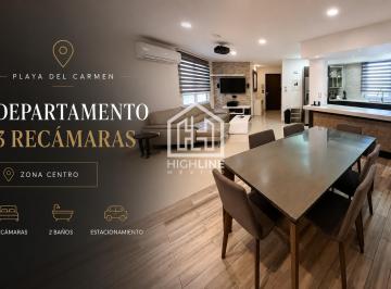 Departamento · 113m² · 3 Recámaras · 1 Estacionamiento · Departamento 3 Recamaras, 113 m². Centro de Playa del Carmen