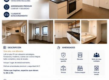 Departamento , Guadalajara · Departamento en Renta Tipo Loft Col La Moderna