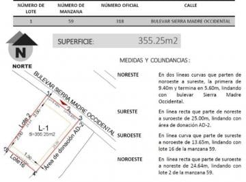 Terreno / Lote · 355m² · Terreno en Fraccionamiento Zanda