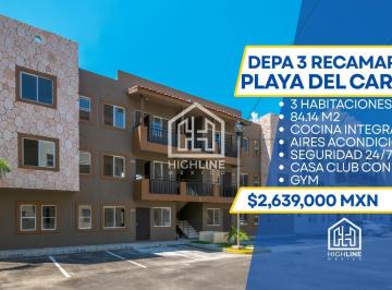 Departamento · 84m² · 3 Recámaras · 2 Estacionamientos · Departamento Barato en Venta en Playa del Carmen, 10 Min de La Playa, Condominio, Equipada, Segurida