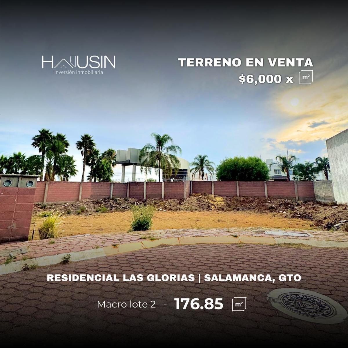 Terreno en Venta, Residencial Las Glorias. Salamanca, Gto.