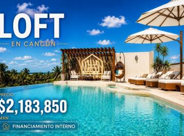 Departamento · 57m² · Departamento en Venta Tipo Loft en Cancún con Amenidades Premium y Seguridad 24/7 Residencia Privado