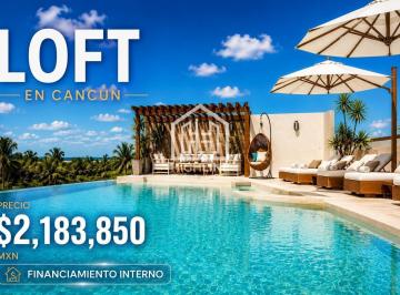 Departamento · 57m² · Departamento en Venta Tipo Loft en Cancún con Amenidades Premium y Seguridad 24/7 Residencia Privado