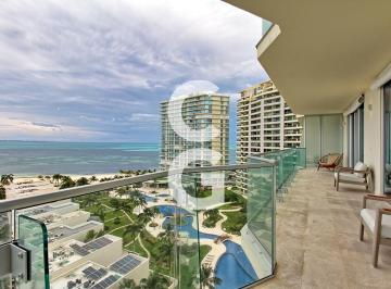 Departamento · 380m² · 4 Recámaras · 2 Estacionamientos · Departamento en Renta en Harbour Beach en Puerto Cancún con Vista Al Marento