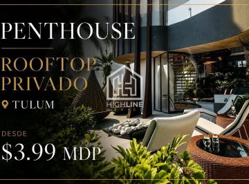 Departamento · 89m² · 1 Estacionamiento · Departamento Tipo Penthouse con Rooftop y Alberca Privada a 7 Min de La Playa