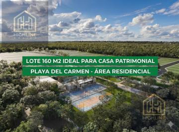 Terreno / Lote · 160m² · 160 m² Terreno, Lote en Venta, Playa del Carmen, Residencial, 7 Min del Mar