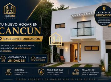 Casa · 150m² · 3 Recámaras · 2 Estacionamientos · Casa en Venta en Arbolada Cancun de 3 Habitaciones en La Mejor Zona del Sur con Acabados de Lujo