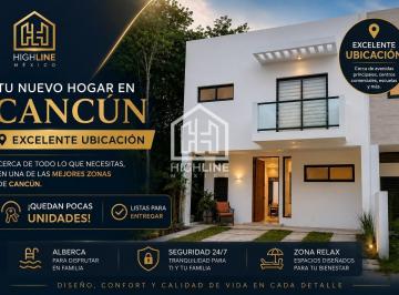 Casa · 150m² · 3 Recámaras · 2 Estacionamientos · Casa en Venta en Arbolada Cancun de 3 Habitaciones en La Mejor Zona del Sur con Acabados de Lujo