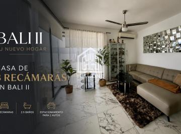 Casa · 160m² · 3 Recámaras · Casa 3 Recamaras en Bali II con Alberca Semiolímpica, Gimnasio y Canchas Deportivas