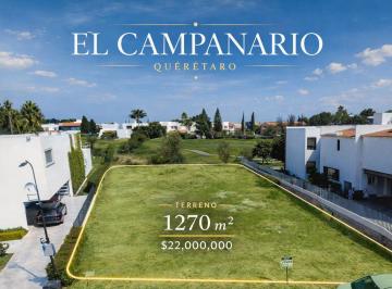 Terreno / Lote · 1270m² · Terreno en Venta en El Campanario con Salida a Campo de Golf