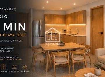 Departamento · 75m² · 2 Recámaras · 1 Estacionamiento · Departamento en Venta de 2 Recámaras en Playa del Carmen| a 7 Min de La Playa| con Alberca