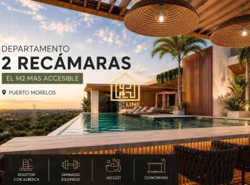 Departamento · 83m² · 2 Recámaras · 1 Estacionamiento · Departamento 2 Recámaras | Puerto Morelos | Financiamiento a Meses Sin Intereses | con Infinity Pool