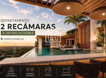 Departamento · 83m² · 2 Recámaras · 1 Estacionamiento · Departamento 2 Recámaras | Puerto Morelos | Financiamiento a Meses Sin Intereses | con Infinity Pool