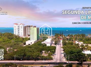 Departamento · 118m² · 2 Recámaras · 1 Estacionamiento · Departamento en Cancún de 2 Recamaras Segunda Linea de Mar | Club de Playa Privado