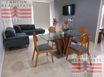 Departamento · 98m² · 2 Recámaras · Departamento Amueblado en Renta, 2 Habitaciones en Playa del Carmen