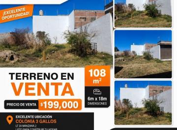 Terreno / Lote · 108m² · Terreno Tres Gallos Tlajomulco