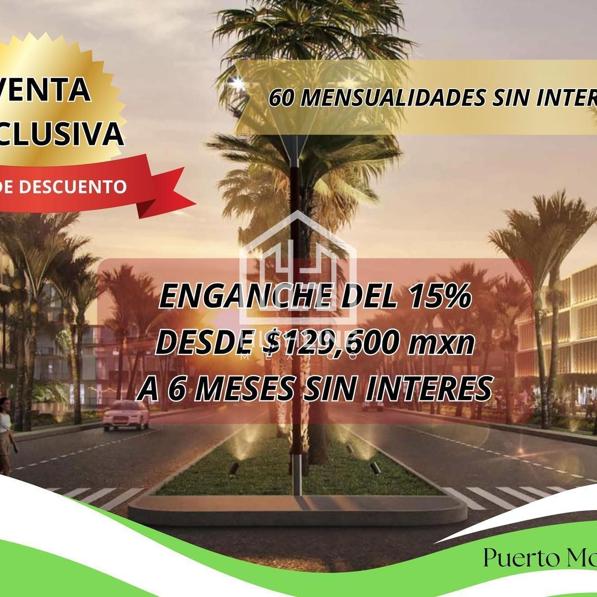 Terreno 200 m&sup2; en Venta Puerto Morelos con Casa Club Piscina y Amenidades