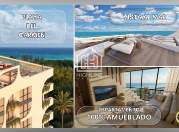 Departamento · 39m² · 1 Recámara · 1 Estacionamiento · Departamento en Venta con Vista Al Mar en Playa del Carmen 5ta Av