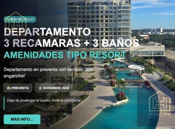 Departamento · 116m² · 3 Recámaras · 1 Estacionamiento · 30/70 Preventa, Departamento, 3 Recamaras, Playa del Carmen, Amenidades, Residencial