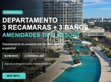 Departamento · 116m² · 3 Recámaras · 1 Estacionamiento · 30/70 Preventa, Departamento, 3 Recamaras, Playa del Carmen, Amenidades, Residencial