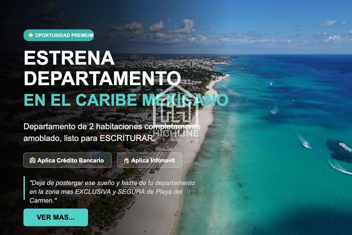 Departamento de 2 Habitaciones en Venta, Privada, Seguridad, Mayakoba, Playa del Carmen