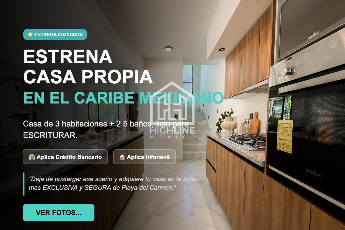 House for Sale, 3 Bedrooms, 2.5 Bathrooms, 2 Levels, Amenities, Playa del Carmen, Infonavit
