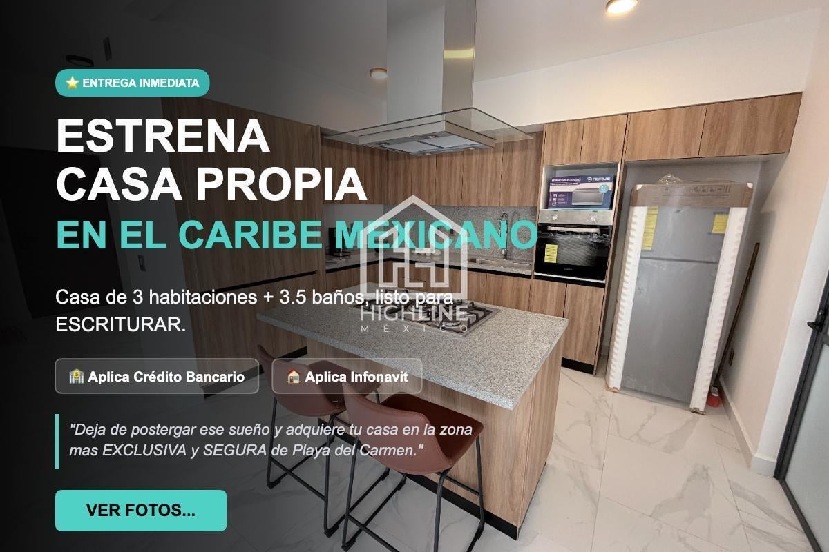 3-Bedroom House for Sale with 3.5 Bathrooms, Residential Community with Amenities, Playa del Carmen