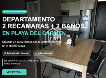 Departamento · 73m² · 2 Recámaras · 1 Estacionamiento · Departamento 2 Recamaras en Venta, Roof Garden, Credito Bancario, Infonavit, Playa del Carmen