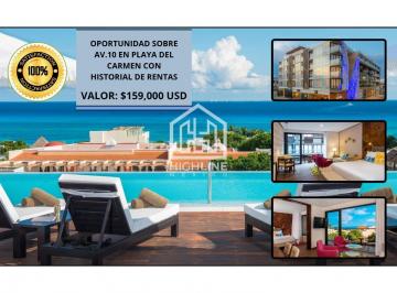 Departamento · 40m² · 1 Recámara · 1 Estacionamiento · Oportunidad Sobre La Av 10, a Una Calle de La 5ta Av. - Vista Al Mar - Retorno Asegurado