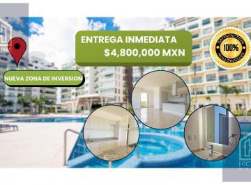 Departamento · 131m² · 2 Recámaras · 1 Estacionamiento · Oportunidad Entrega Inmediata Departamento en Playa del Carmen, Equipado, Sobre Av, Servicios
