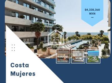 Departamento · 64m² · 1 Recámara · 1 Estacionamiento · Departamento en Zona Hotelera - Vista Al Mar - Costa Mujeres