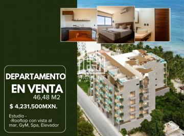 Departamento · 46m² · 1 Recámara · Gran Oportunidad de Inversión Frente Al Mar en Mahahual | Alta Demanda Turística y Plusvalía en Crec