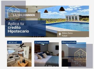 Departamento · 98m² · 2 Recámaras · 1 Estacionamiento · Gran Oportunidad en Aldea Zama Departamento 2 Recámara Equipado Cerca de Todo