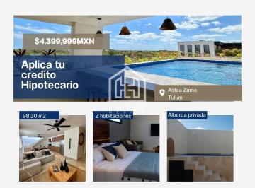 Departamento · 98m² · 2 Recámaras · 1 Estacionamiento · Gran Oportunidad en Aldea Zama Departamento 2 Recámara Equipado Cerca de Todo